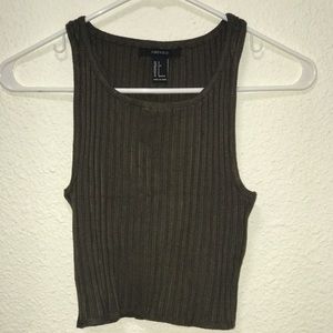 Forever 21 olive green crop top